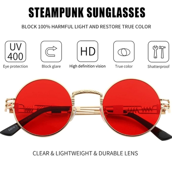 Round frame Sunglasses Men Women UV400 Polarized - Picture 7 of 7